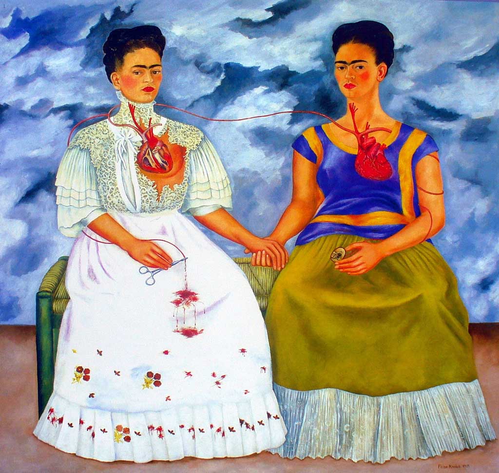 Las dos Fridas, via http://www.proyecto-kahlo.com/