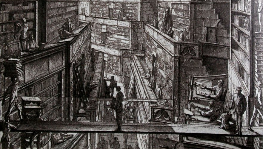 Library of Babel as visualized by Erik Desmazieres. Library of Babel as visualized by Erik Desmazieres.